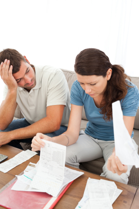 Couple Discussing Whether They Can Afford Family Leave