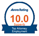 Avvo 10.0 Superb - Top Attorney - Employment