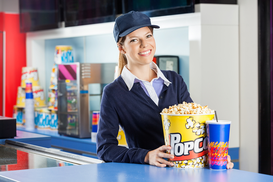 Smiling Concessions Worker